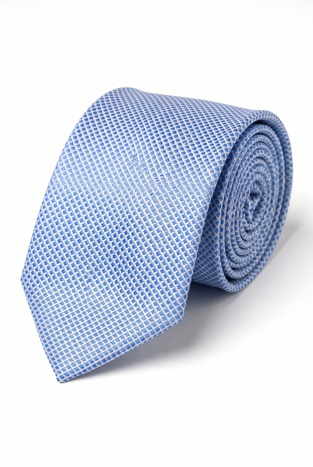 Corbata tejida texturizada azul claro para hombre