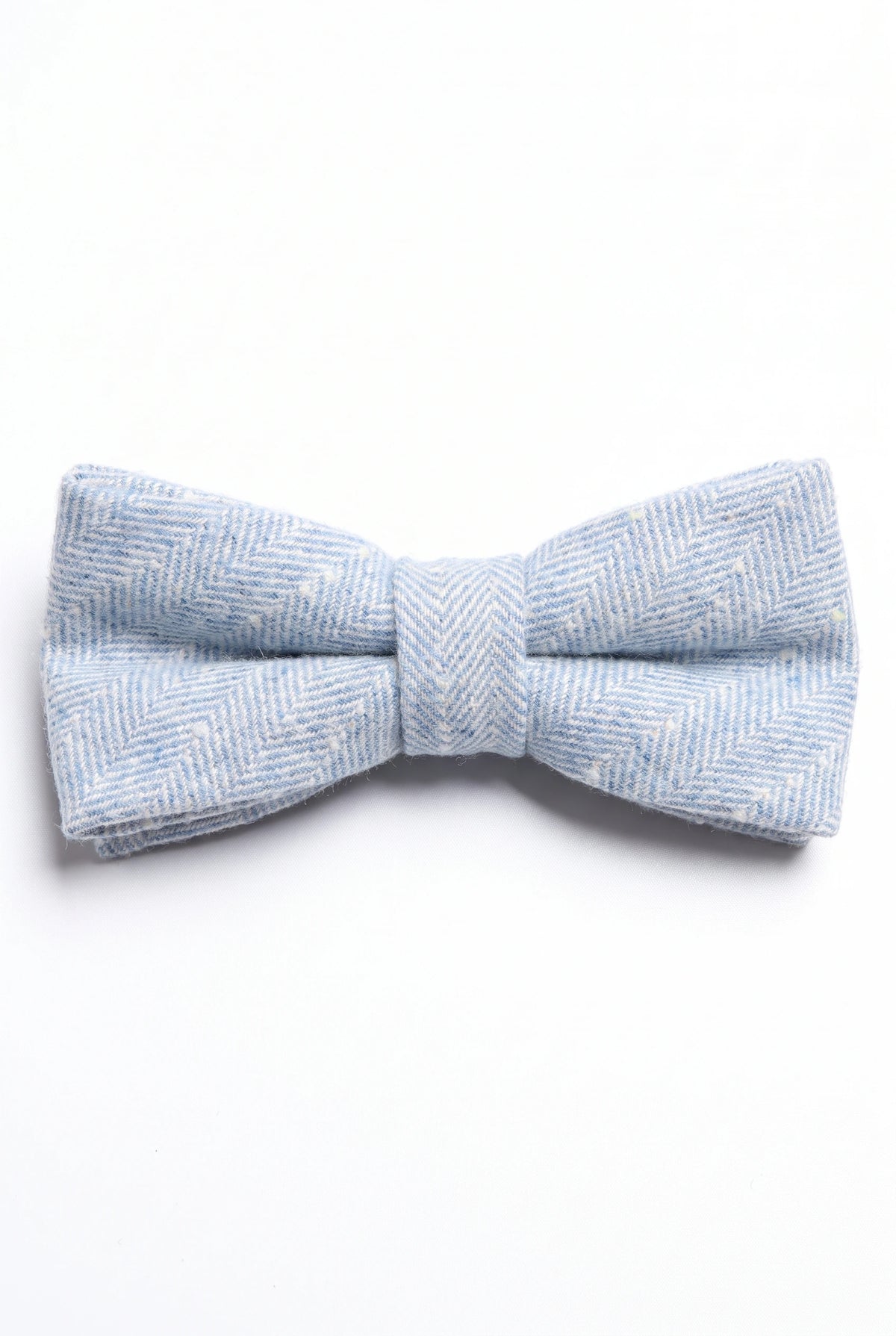 Pajarita de tweed azul claro para hombre