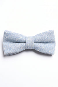 Pajarita de tweed azul claro para hombre