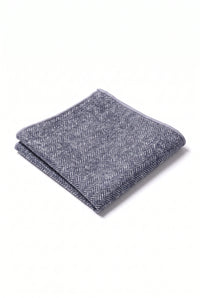 Pañuelo de bolsillo para hombre de mezcla de lana y tweed azul claro.
