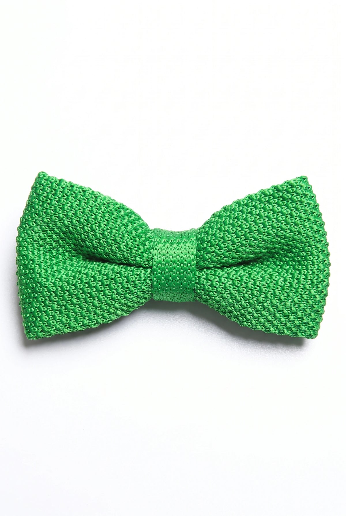 Pajarita de punto verde claro para hombre