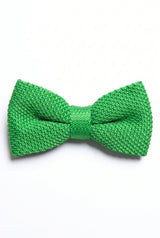 Pajarita de punto verde claro para hombre