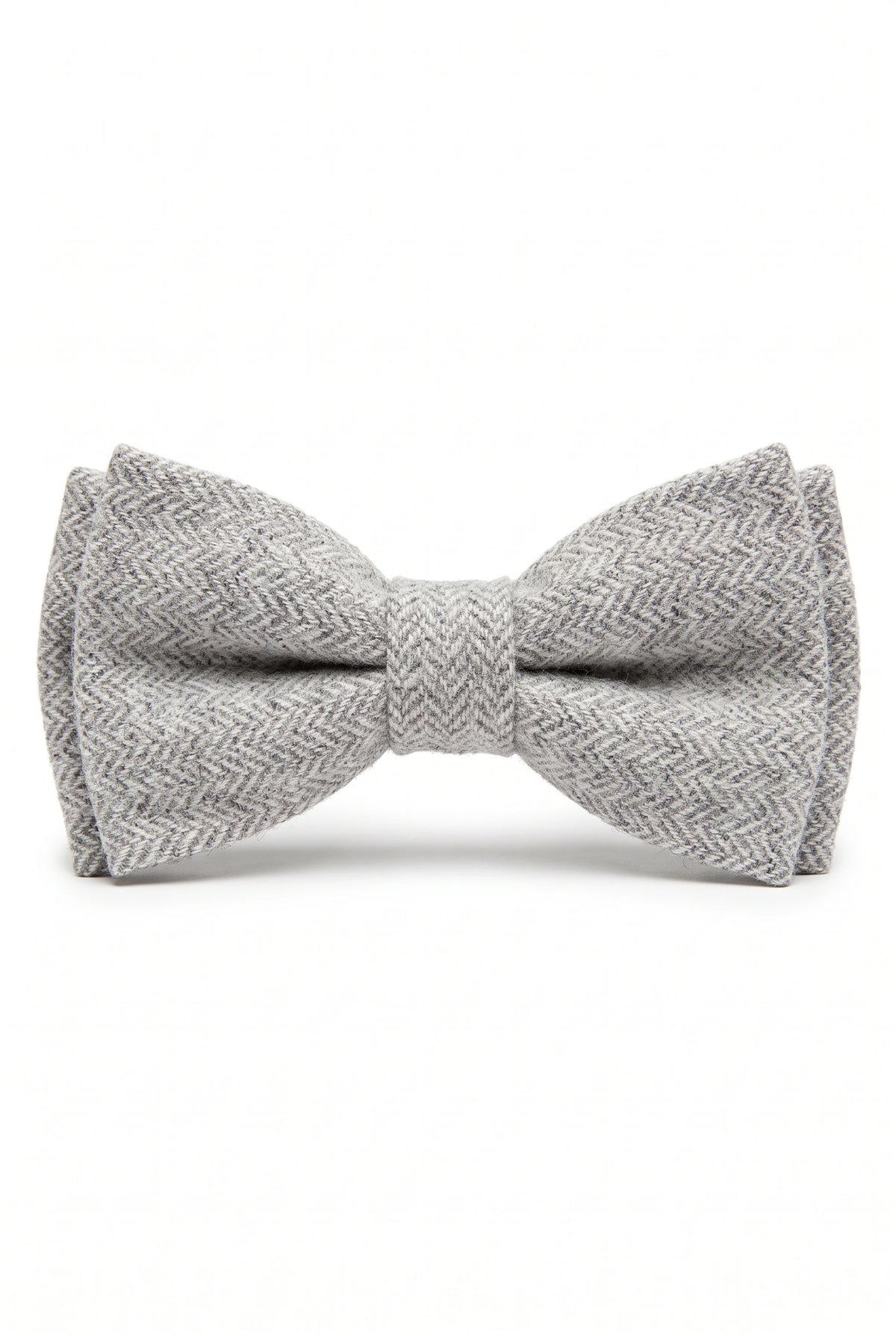 Pajarita de tweed gris claro para hombre