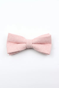Pajarita de lana y tweed rosa claro para hombre