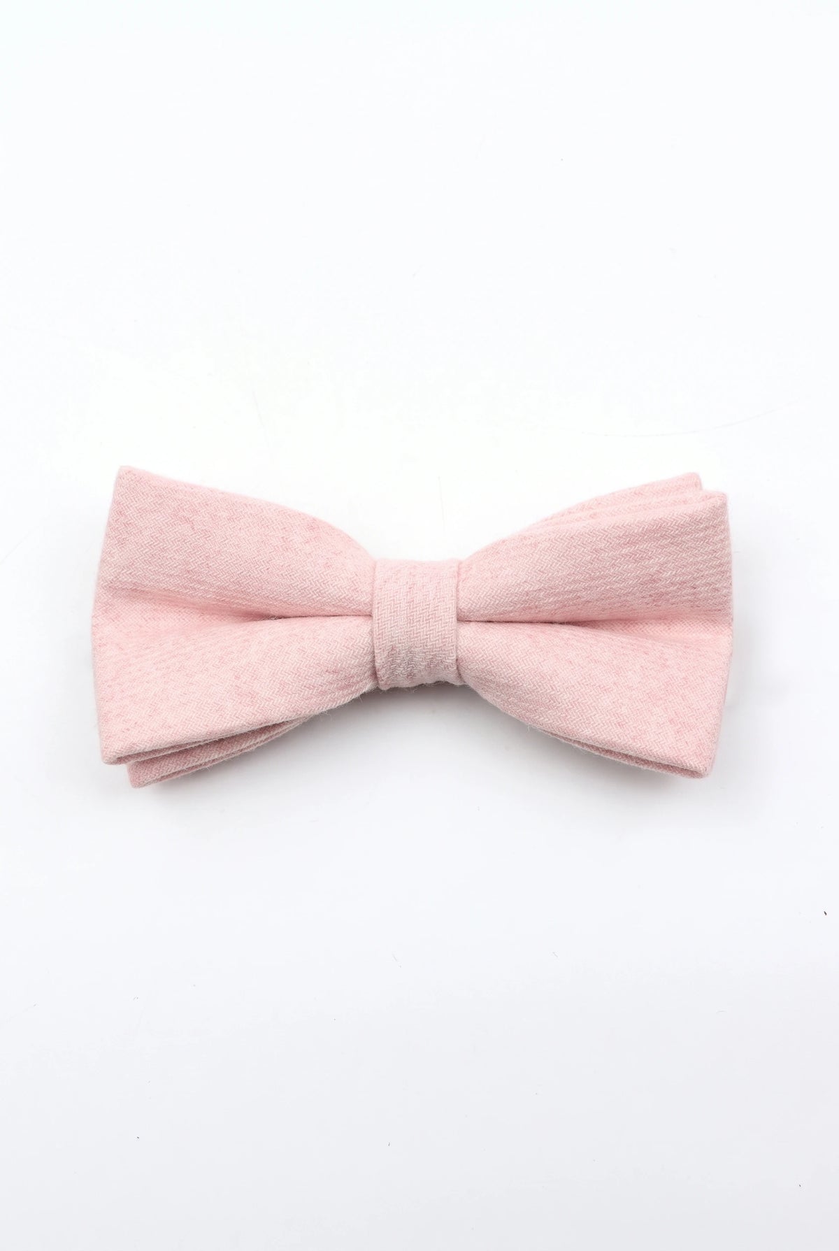 Pajarita de lana y tweed rosa claro para hombre
