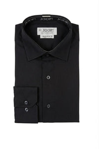 Camisa de vestir de manga larga con botones para hombre - Negra