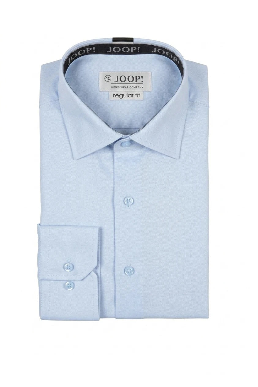 Camisa de vestir de manga larga con botones para hombre - Azul