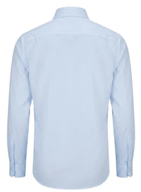 Camisa de vestir de manga larga con botones para hombre - Azul