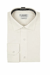 Camisa de vestir de manga larga con botones para hombre - Color crema