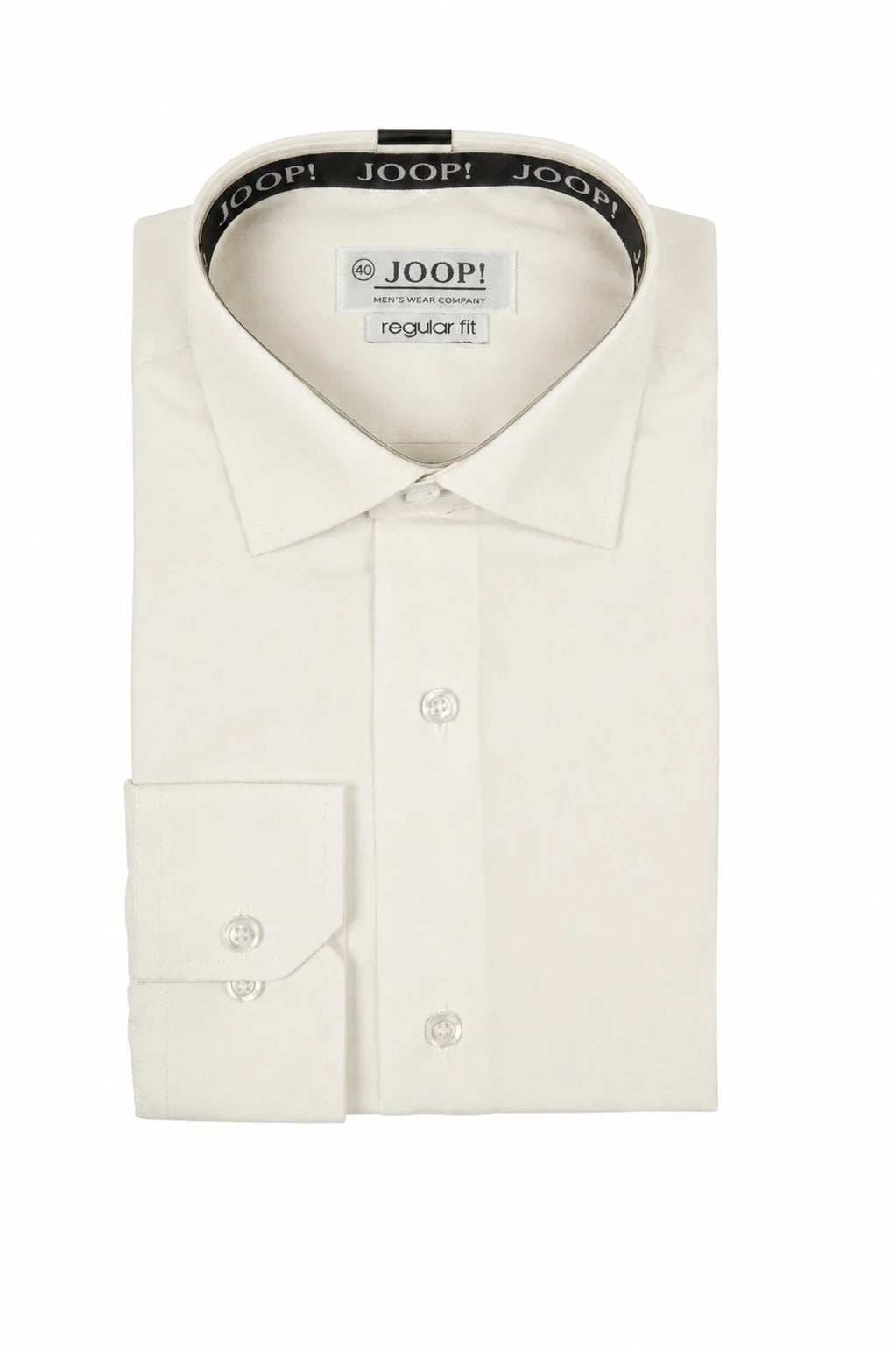 Camisa de vestir de manga larga con botones para hombre - Color crema