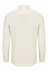 Camisa de vestir de manga larga con botones para hombre - Color crema