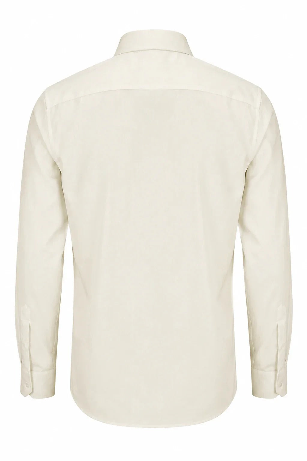 Camisa de vestir de manga larga con botones para hombre - Color crema