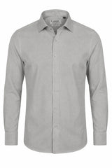 Camisa de vestir de manga larga con botones para hombre - Gris