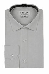 Camisa de vestir de manga larga con botones para hombre - Gris