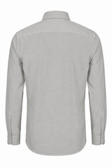 Camisa de vestir de manga larga con botones para hombre - Gris