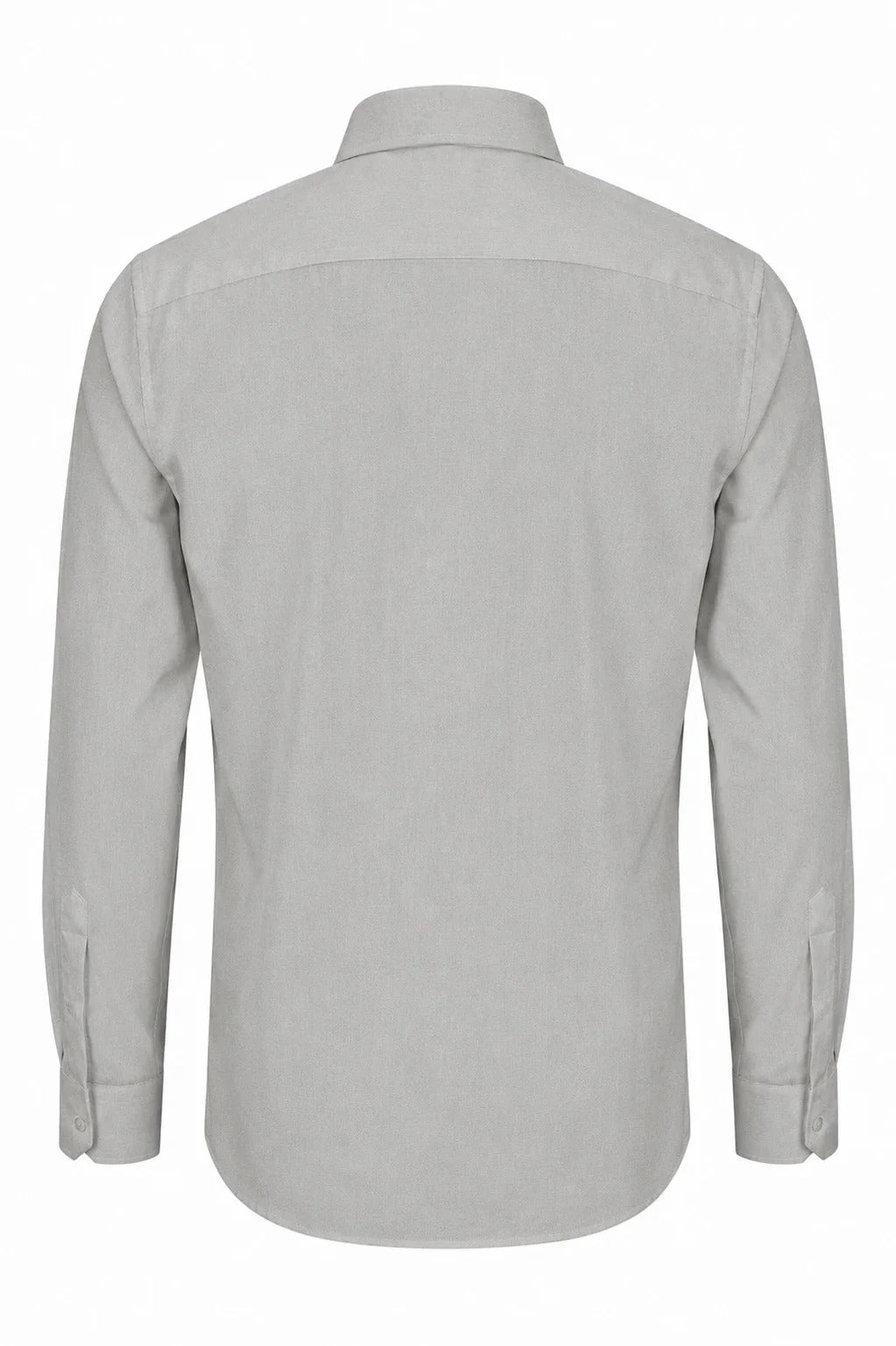 Camisa de vestir de manga larga con botones para hombre - Gris