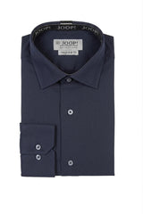 Camisa de vestir de manga larga con botones para hombre - Azul marino