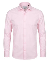 Camisa de vestir de manga larga con botones para hombre - Rosa