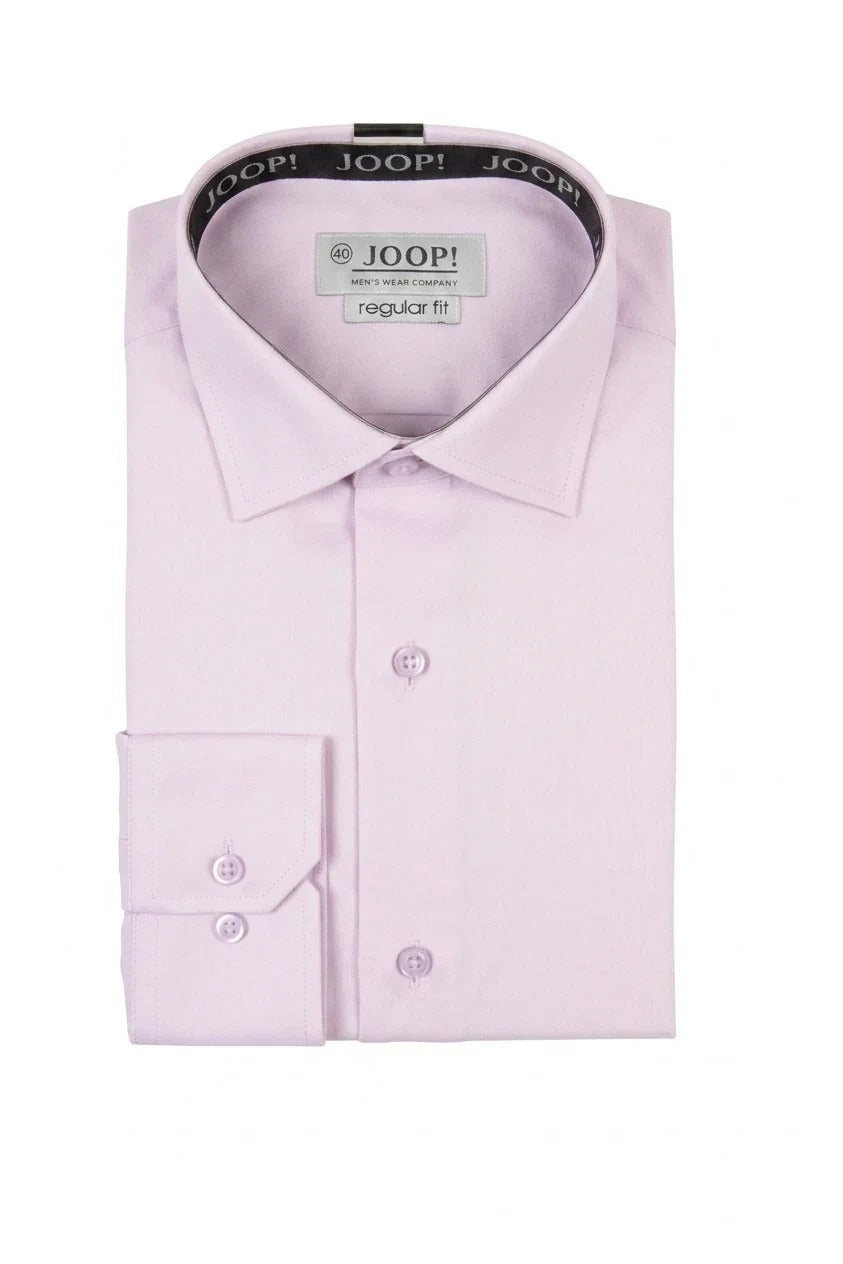 Camisa de vestir de manga larga con botones para hombre - Rosa