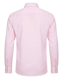 Camisa de vestir de manga larga con botones para hombre - Rosa