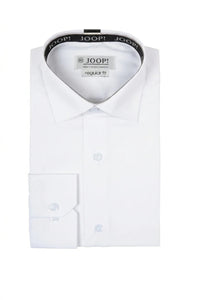 Camisa de vestir de manga larga con botones para hombre - Blanca
