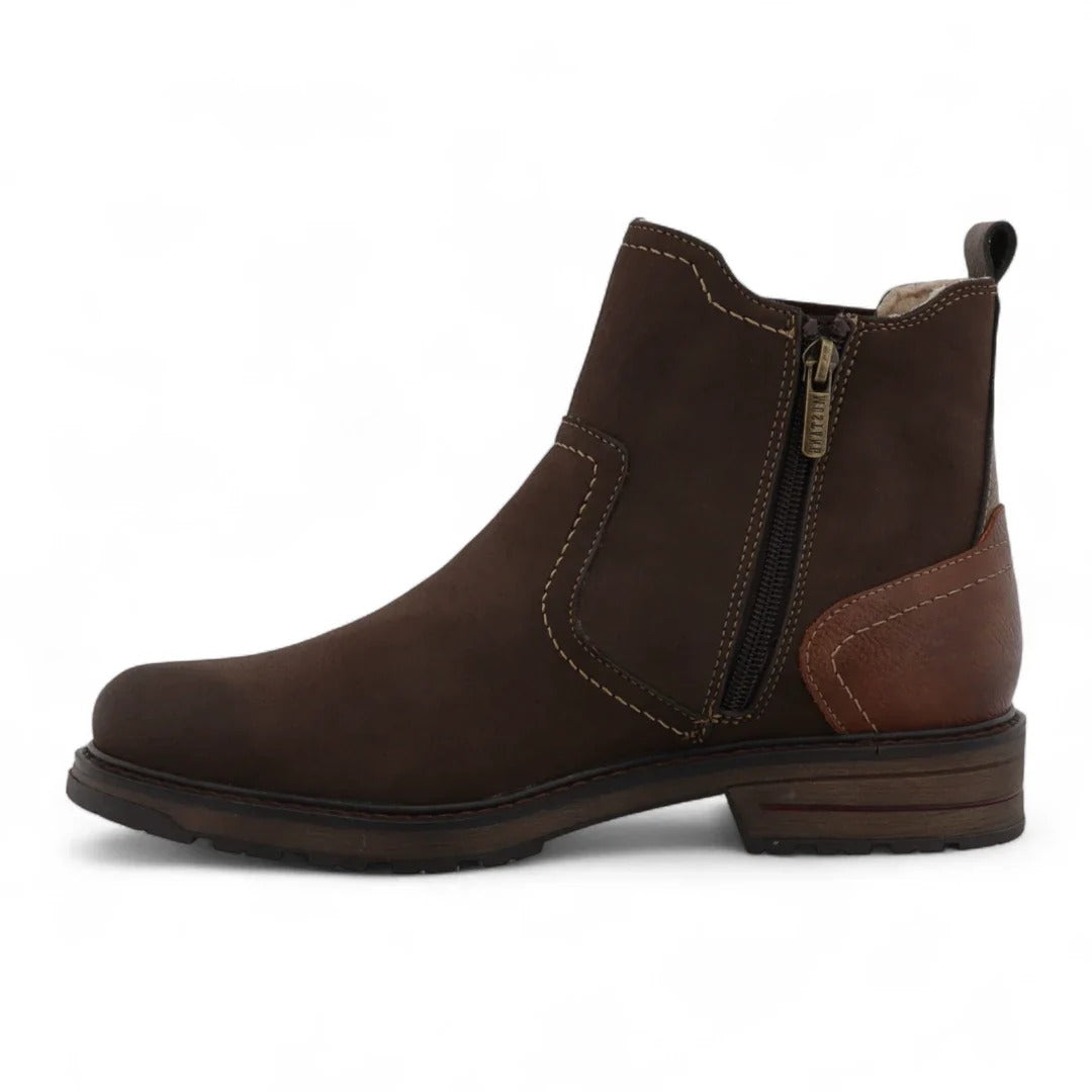 Botines Chelsea para hombre, color marrón mokka, resistentes al agua.