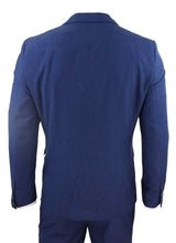 Traje de boda de 3 piezas azul marino para hombre