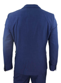 Traje de boda de 3 piezas azul marino para hombre