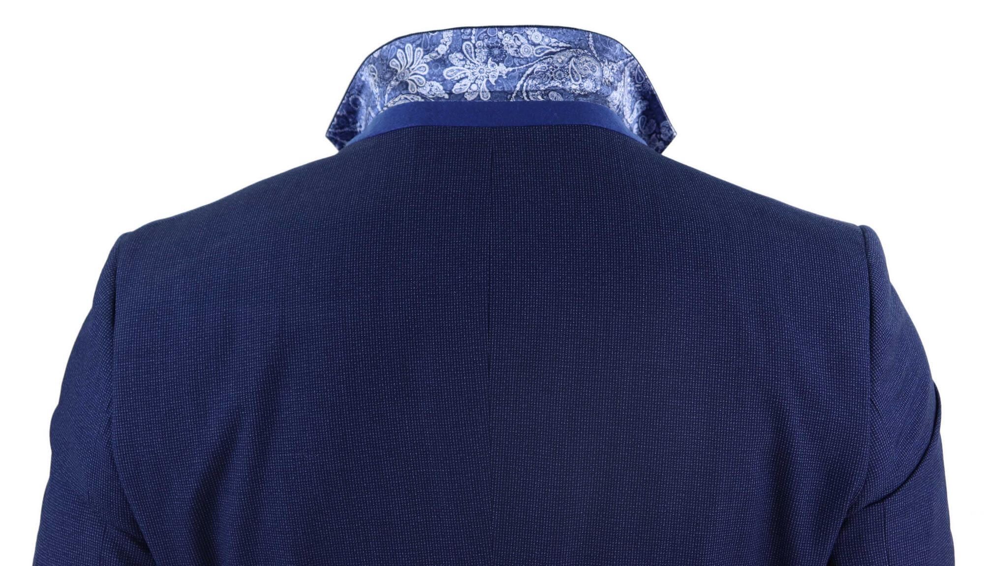 Traje de boda de 3 piezas azul marino para hombre