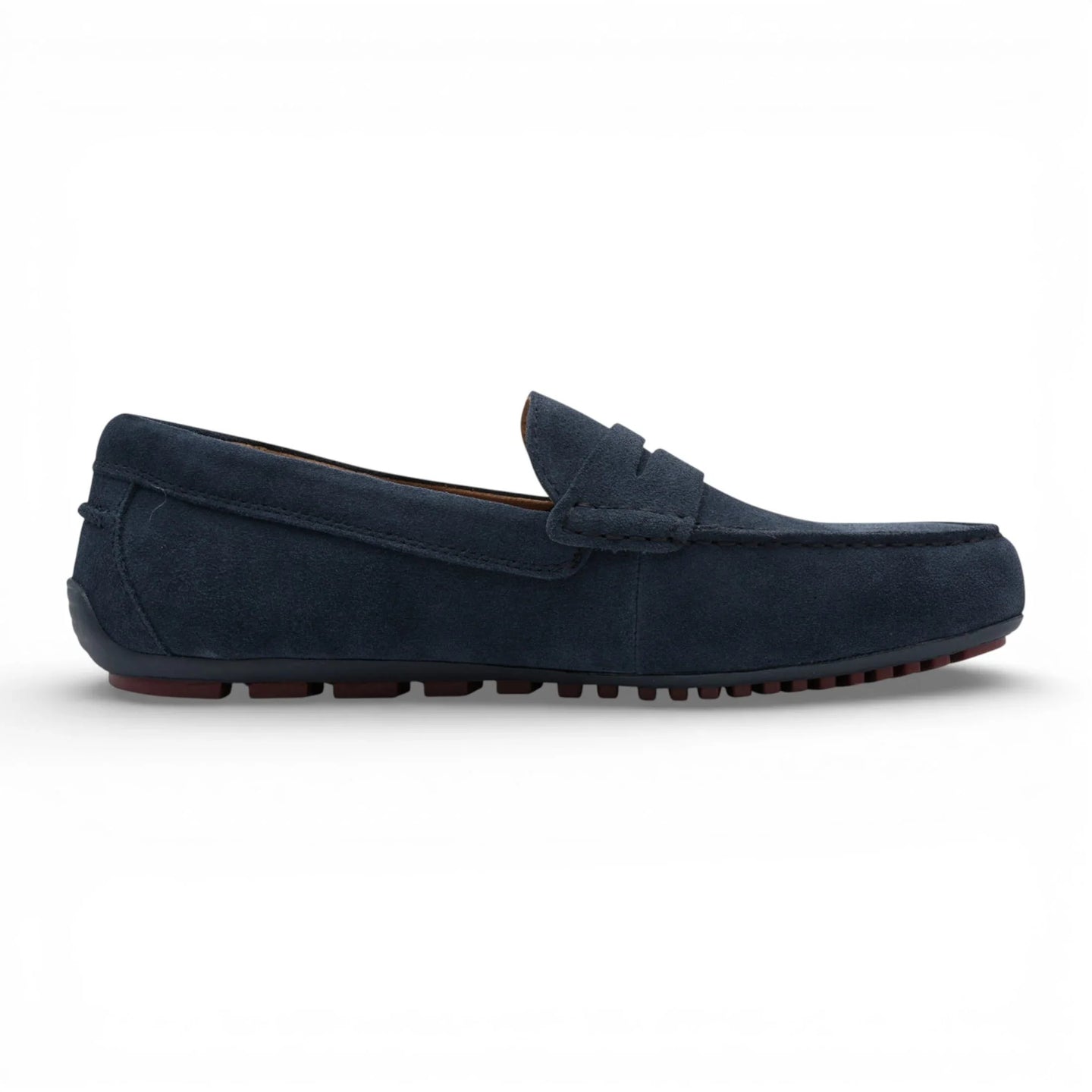 Mocasines de ante azul marino para hombre