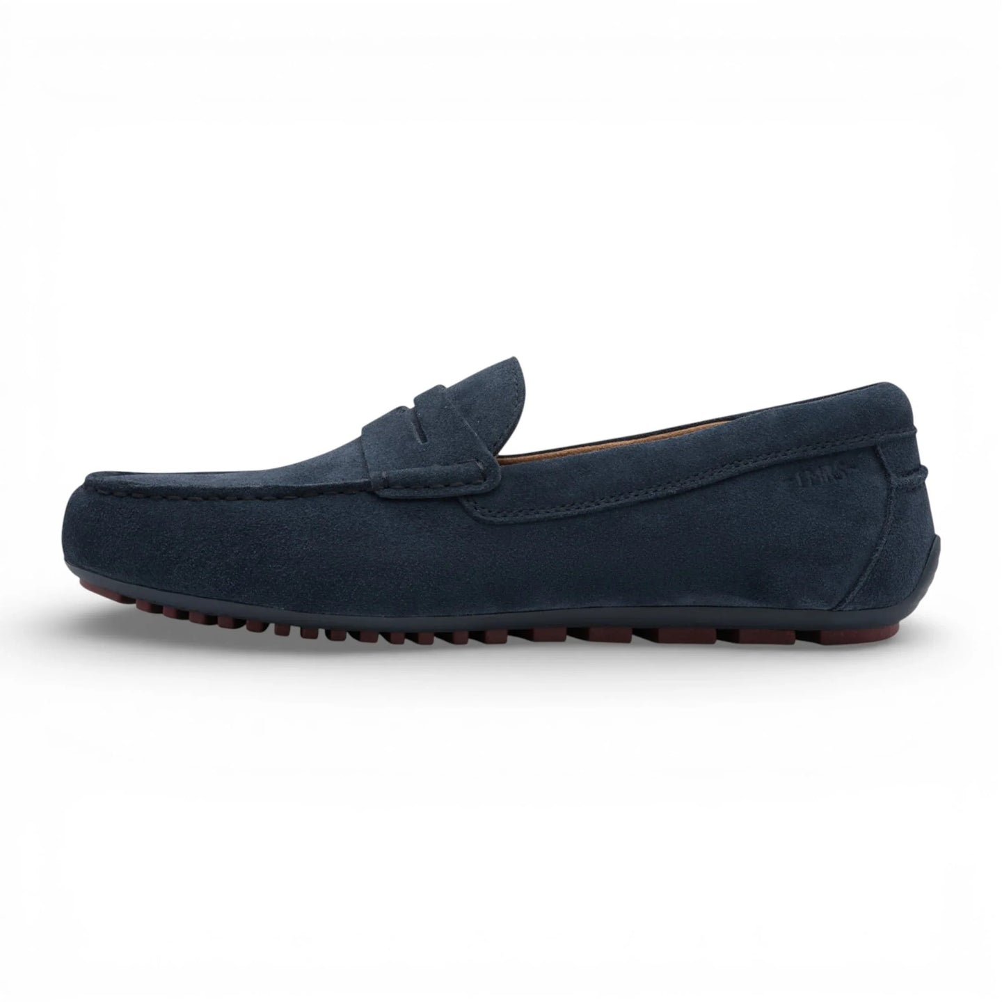 Mocasines de ante azul marino para hombre