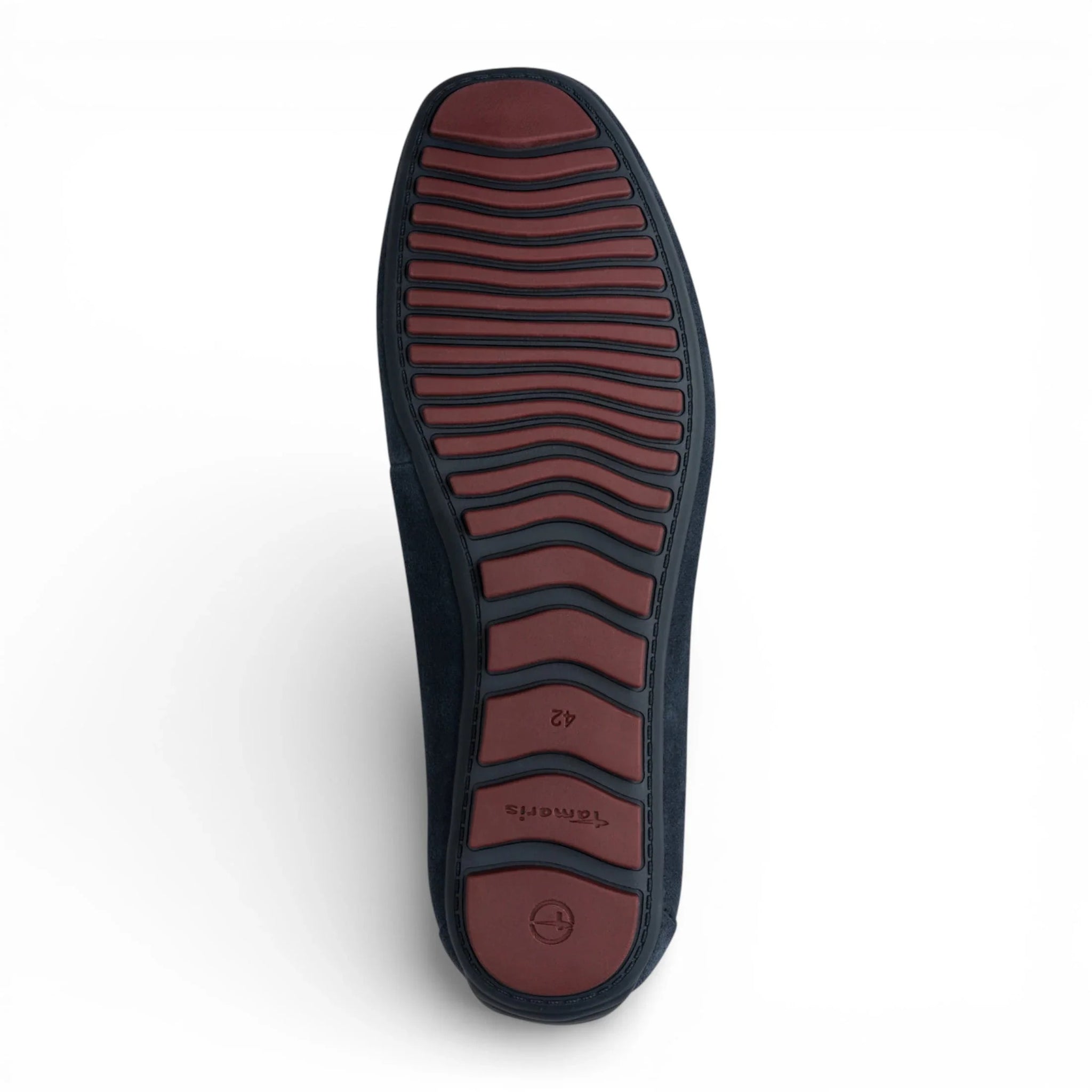 Mocasines de ante azul marino para hombre