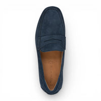 Mocasines de ante azul marino para hombre