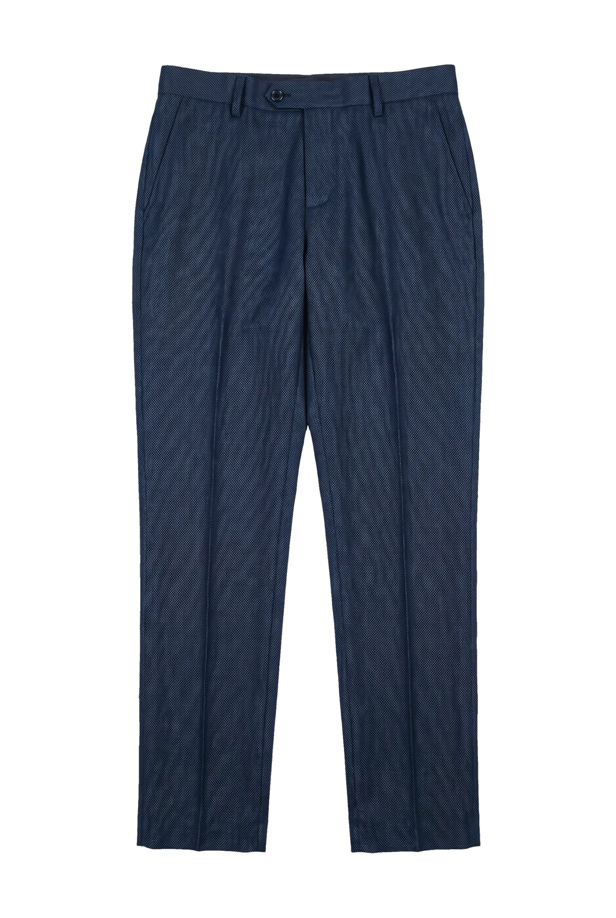 Arthur - Pantalones azul marino de punto ojo de pájaro para hombre