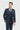 Blazer de corte entallado a cuadros azul marino para hombre