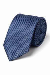 Corbata tejida texturizada azul marino para hombre