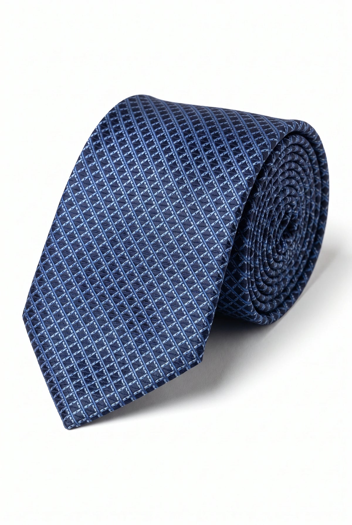 Corbata tejida texturizada azul marino para hombre