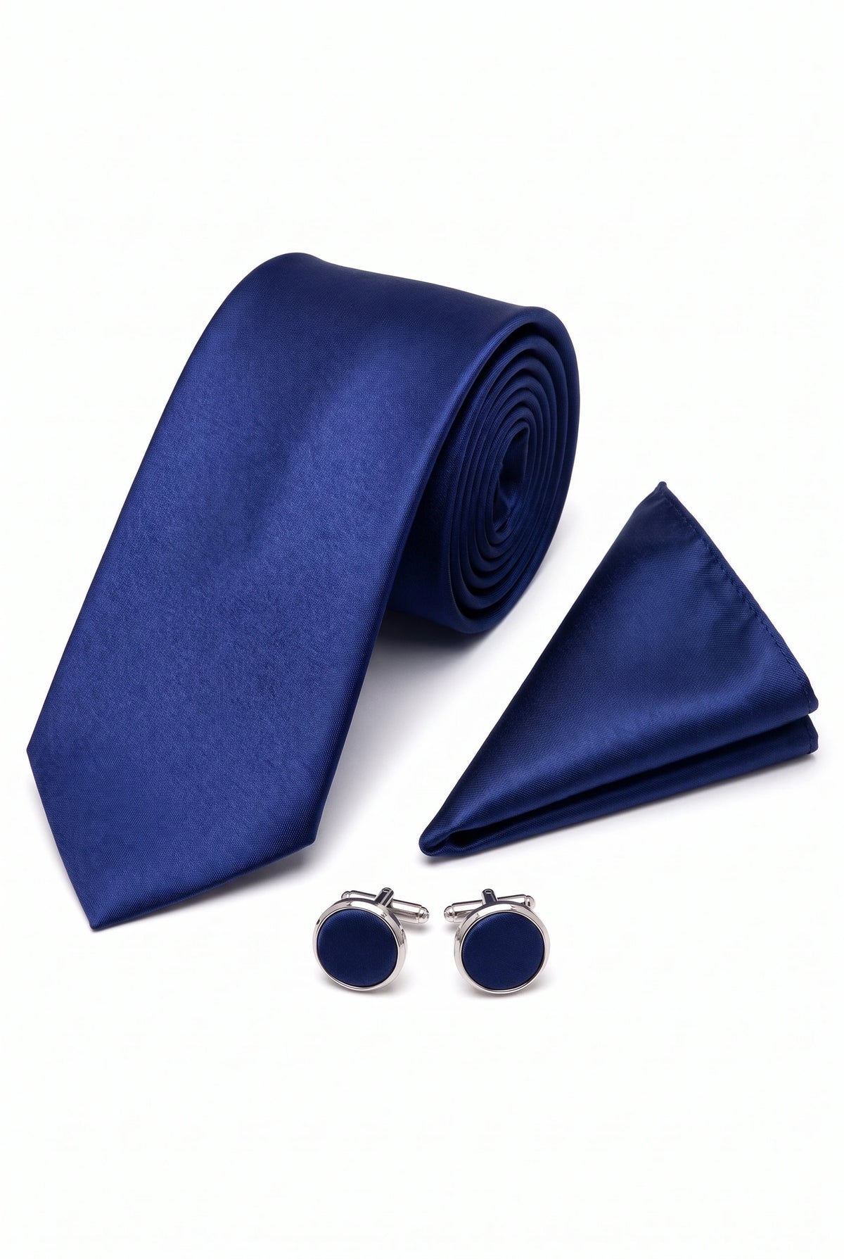 Conjunto de corbata azul marino para hombre