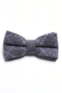 Pajarita de tweed azul marino para hombre