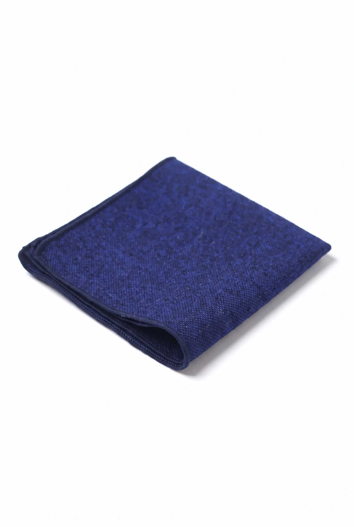 Pañuelo de bolsillo para hombre de mezcla de lana y tweed azul marino