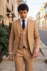 Corbata de tweed de mezcla de lana azul marino para hombre
