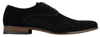 Zapatos casuales elegantes con cordones para hombre, de ante nobuk, azul marino, marrón y negro.