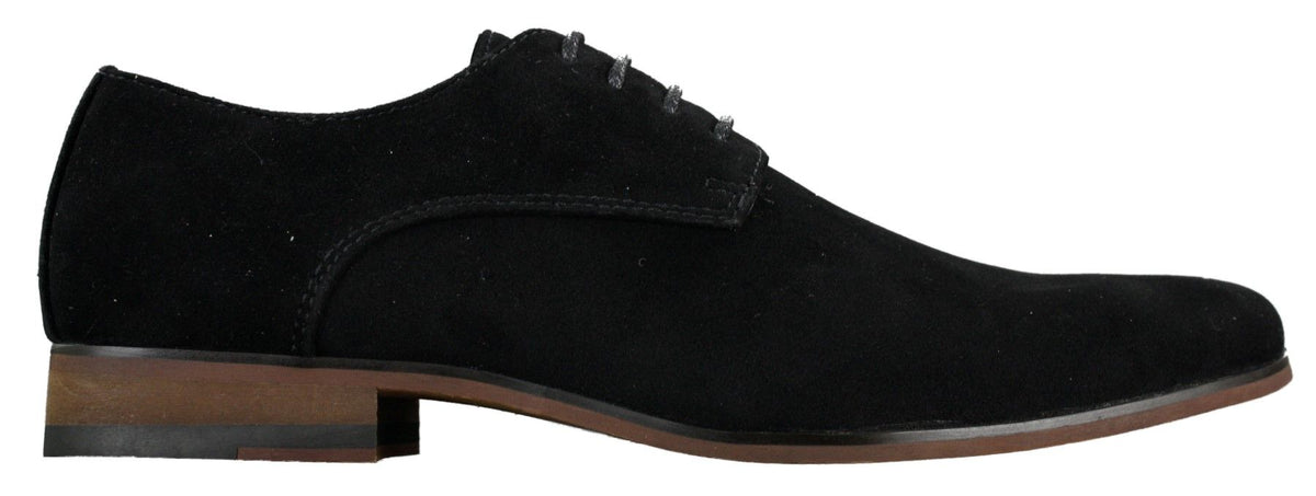 Zapatos casuales elegantes con cordones para hombre, de ante nobuk, azul marino, marrón y negro.