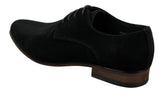 Zapatos casuales elegantes con cordones para hombre, de ante nobuk, azul marino, marrón y negro.