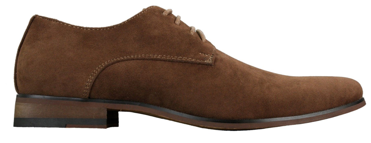 Zapatos casuales elegantes con cordones para hombre, de ante nobuk, azul marino, marrón y negro.
