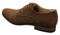 Zapatos casuales elegantes con cordones para hombre, de ante nobuk, azul marino, marrón y negro.