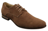 Zapatos casuales elegantes con cordones para hombre, de ante nobuk, azul marino, marrón y negro.