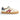 Zapatillas deportivas de hombre de piel color blanco roto con raya roja