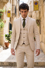 Corbata de punto verde oliva para hombre
