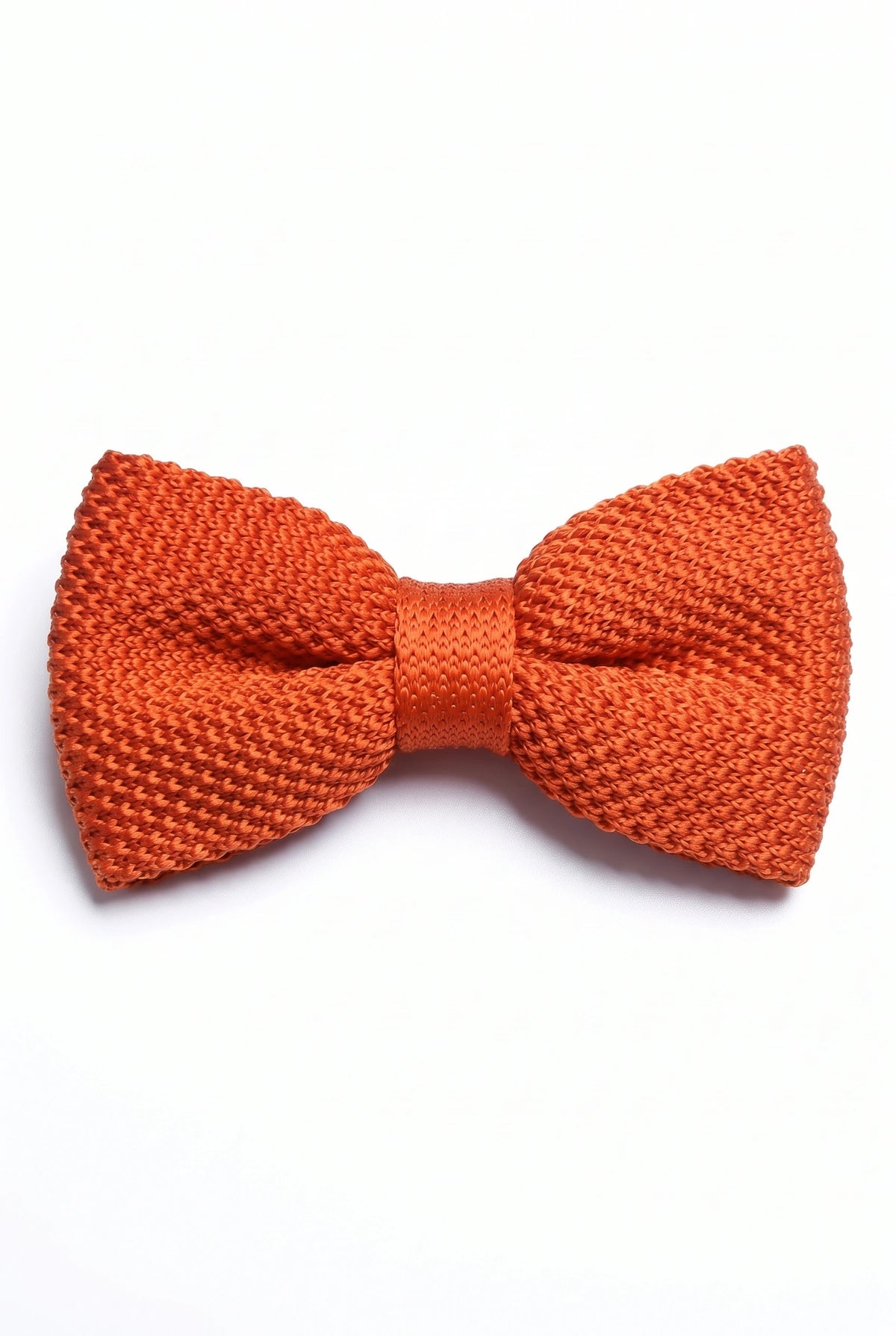 Pajarita de punto naranja para hombre
